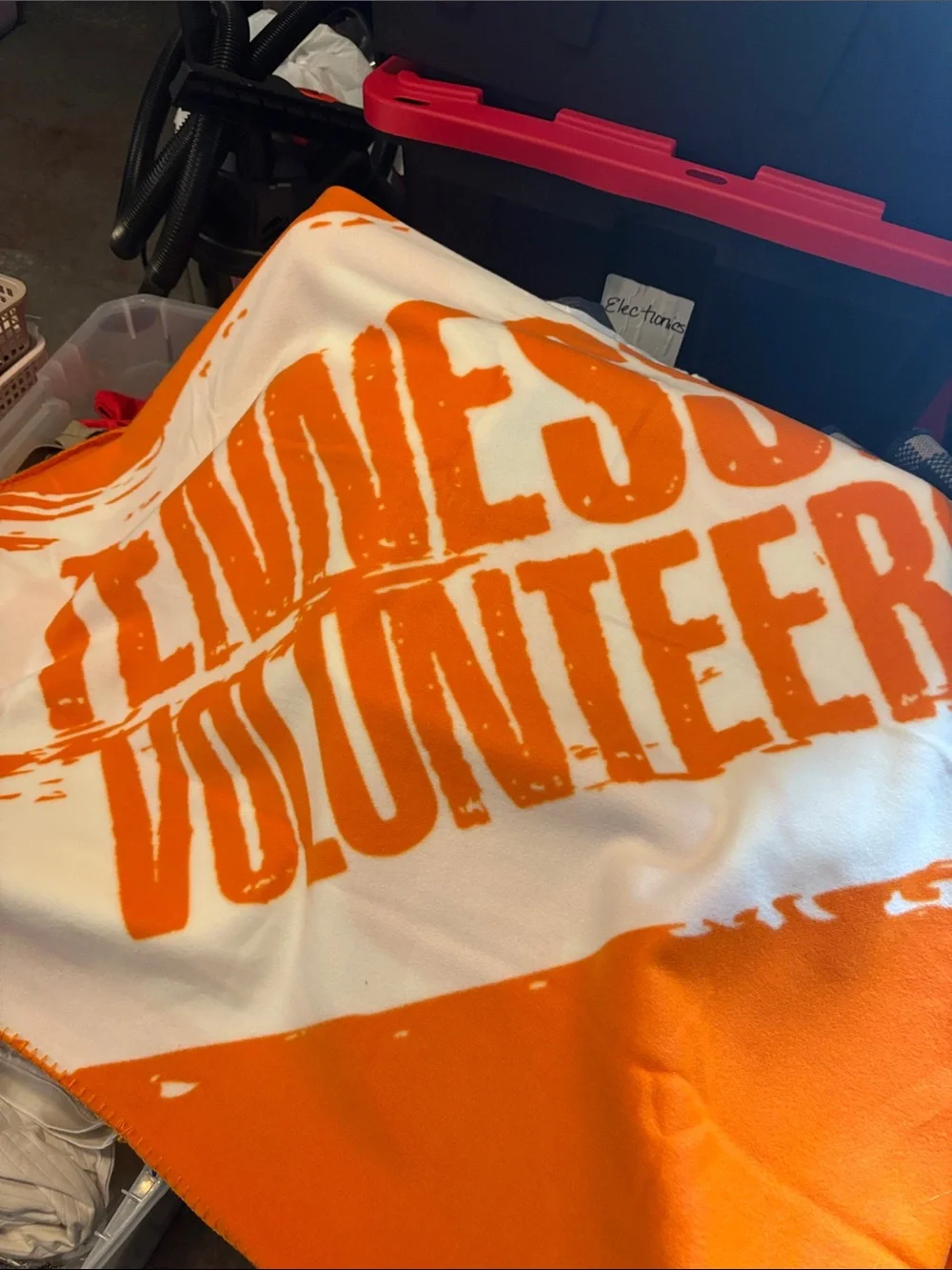 Tennesse Volunteers Orange and White Graphic Fleece Throw Blanket